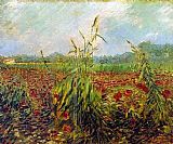 Wheat Paintings - Green Ears of Wheat by Vincent van Gogh